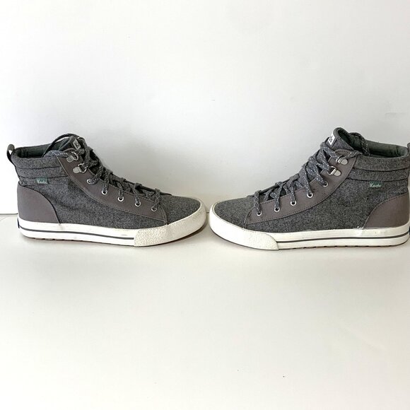 NWOT High-Top Keds Sneakers Women Size 7 Gray Textured - Picture 3 of 10